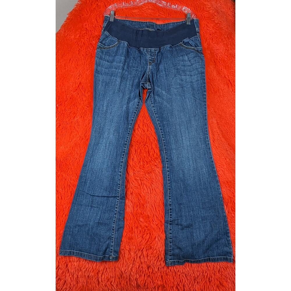 A.N.A. Maternity Below The Belly Pregnancy Flare Leg Denim Jeans L
